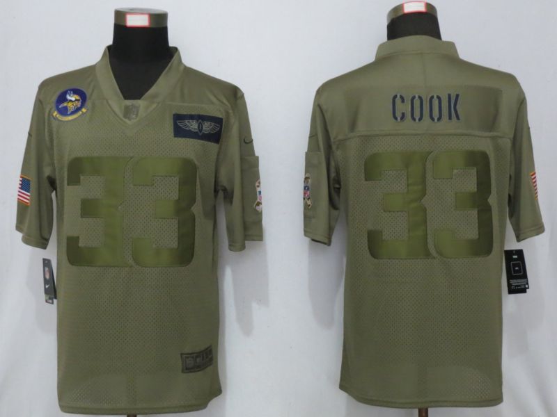 Men Minnesota Vikings #33 Cook Nike Camo 2019 Salute to Service Limited NFL Jerseys->minnesota vikings->NFL Jersey